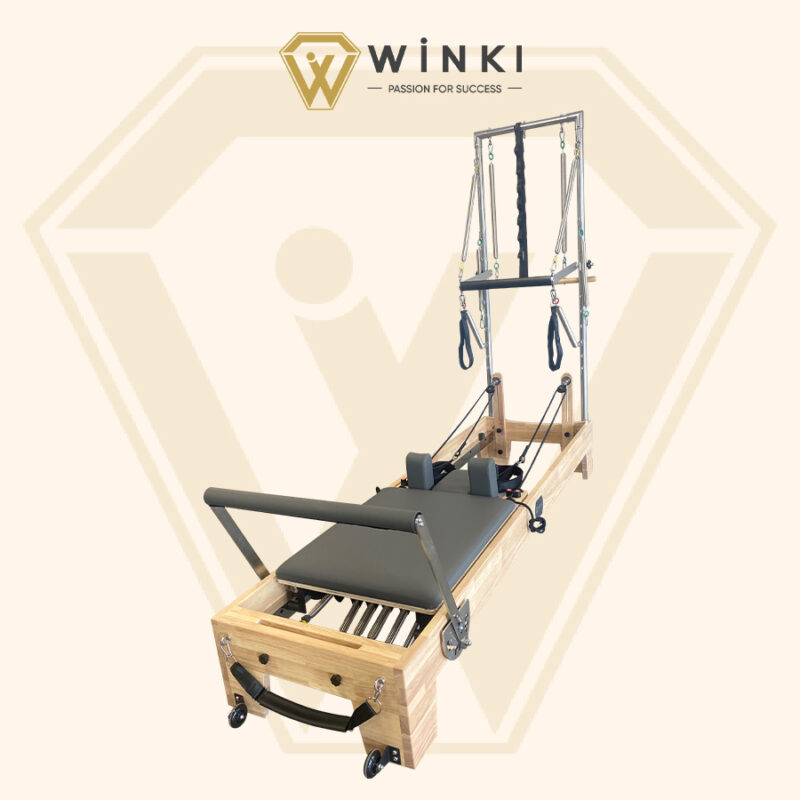 may tap pilates reformer with tower oak